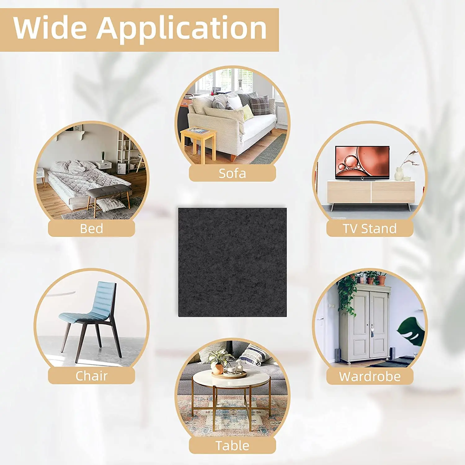1PC Thickening Self Adhesive Furniture Leg Feet Rug Felt Pads Anti Slip Mat Bumper Damper For Chair Table Protector Hardware