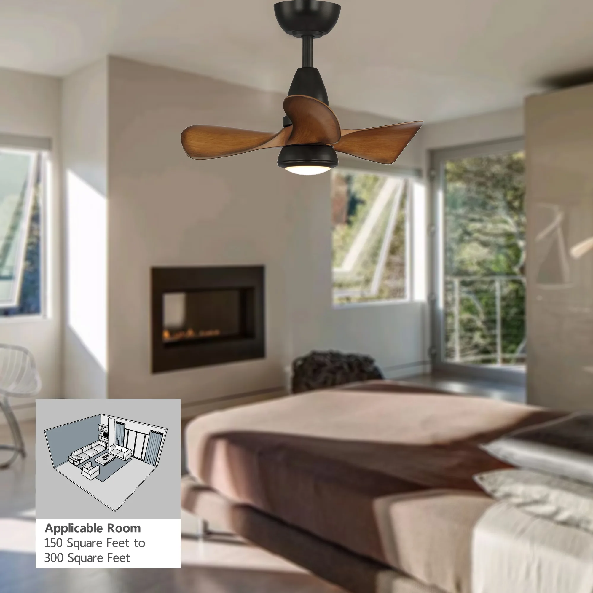 

28 In.Intergrated LED Ceiling Fan