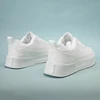 Autumn New Men's White Thick Sole Shoes Versatile with Elevated Laces, Breathable and Odor Resistant Sports Shoes, Sizes 39-45 5