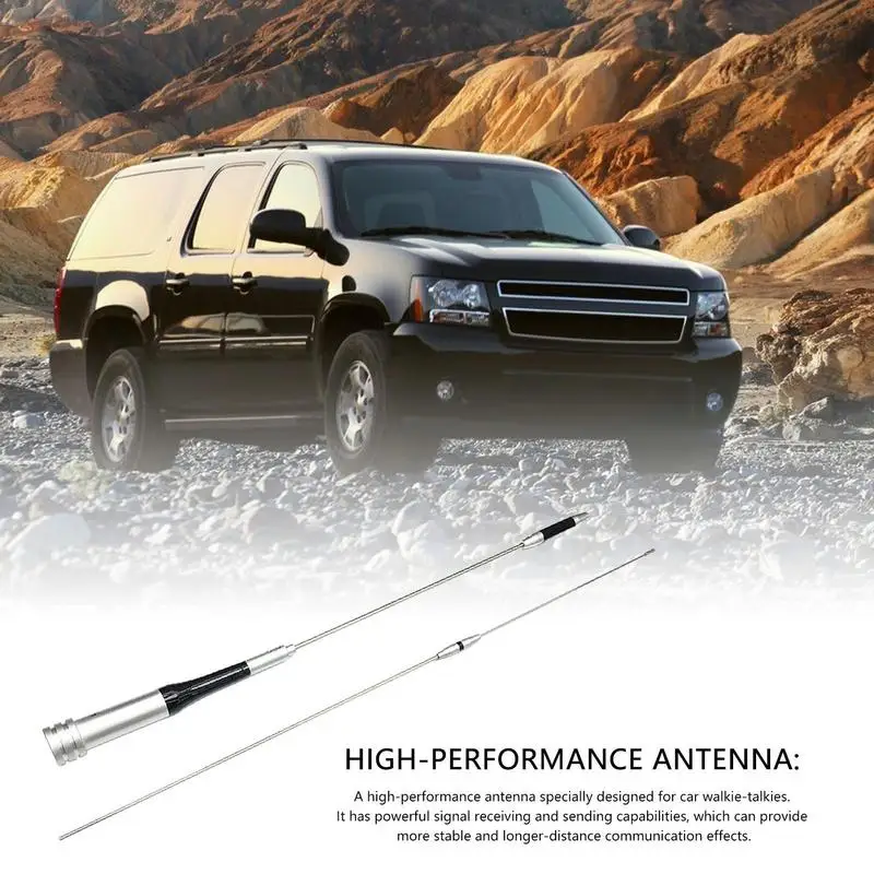Dual Band Mobile Antenna SG7500 Double Section Antenna Topper Auto Antenna Replacement For Off-Road Vehicles FM Radio Antenna