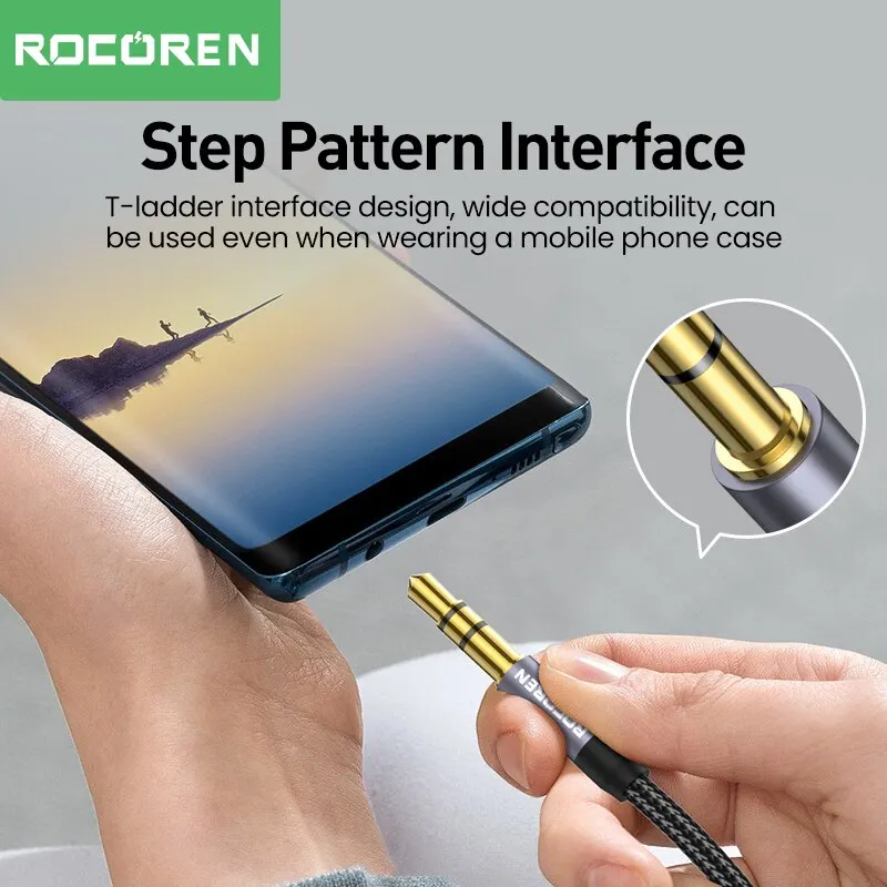 Rocoren 3.5mm   ̺  3.5mm -  Aux ̺, ȭ  ڵ MP3 Ŀ ǻ Aux ڵ 5M