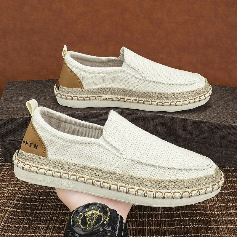 

New Men Espadrille Shoes Summer Men Canvas Shoes Breathable Men's Casual Shoes Slip On Shoes Graffiti Espadrilles Footwear Flats