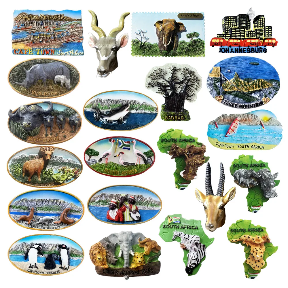 Magnetic Fridge Magnets Magnetic Sticker Magnetic Fridge Stickers South Africa Tourist Souvenir Magnetic Sticker Fridge Magnetic Refrigerator Decoration Articles Handicraft Gifts