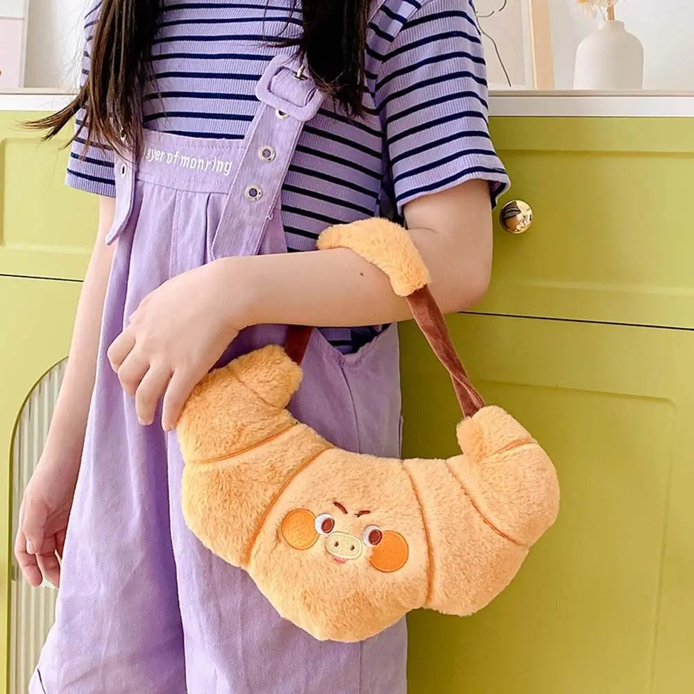 

Ins Fashion Portable Storage Bag Streetwear Croissant Dumpling Bag Large Embroidery Animal Half-moon Shoulder Bag
