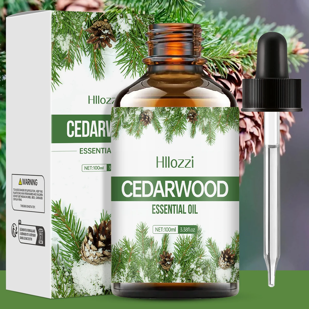 Revitalizing Cedarwood Essential Oil for Skin Care, Bath, and Aromatherapy