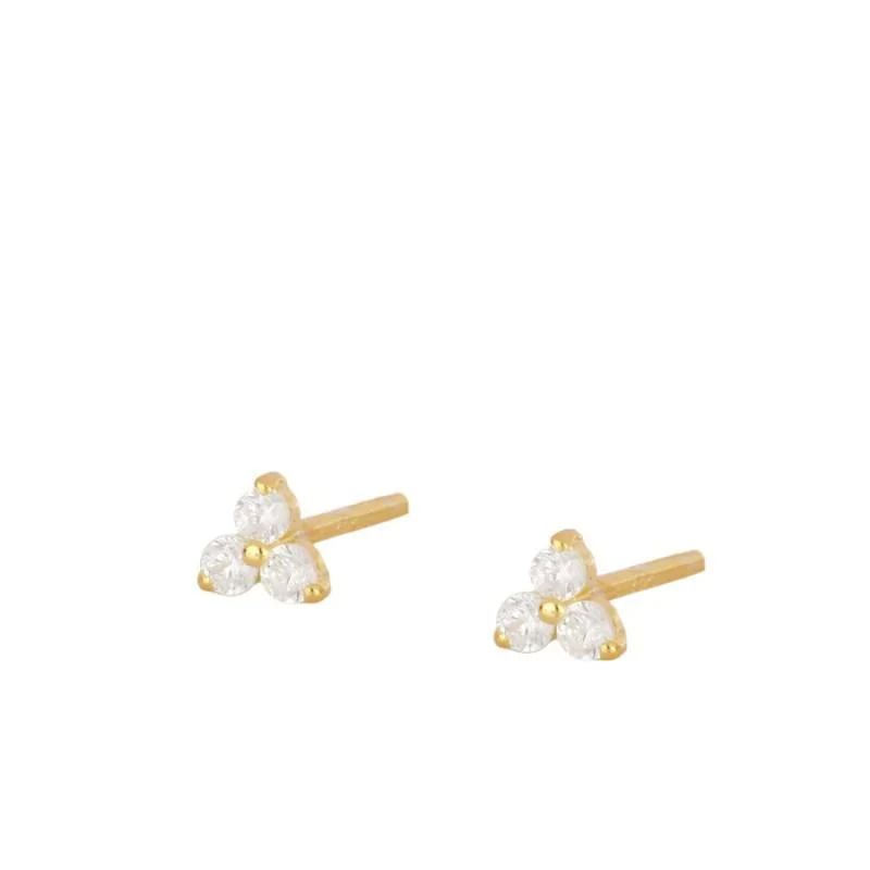 CRMYA Unique gold-plated CZ Stud Earrings For Women Cubic Zirconia Pendientes Boho Luxury Fashion Jewelry