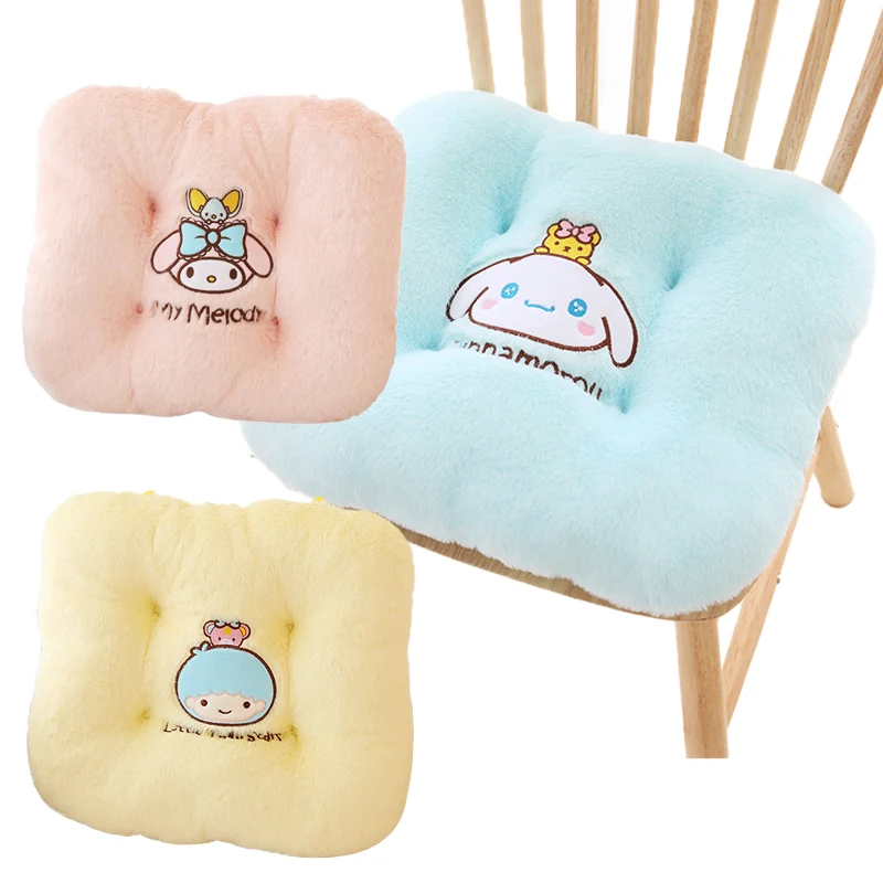 

Cartoon Cinnamoroll Plush Cushion Little Twin Star Chair Cushion Seat Office Chair Sofa Mat Futon Mat Tatami Floor Home Cushion