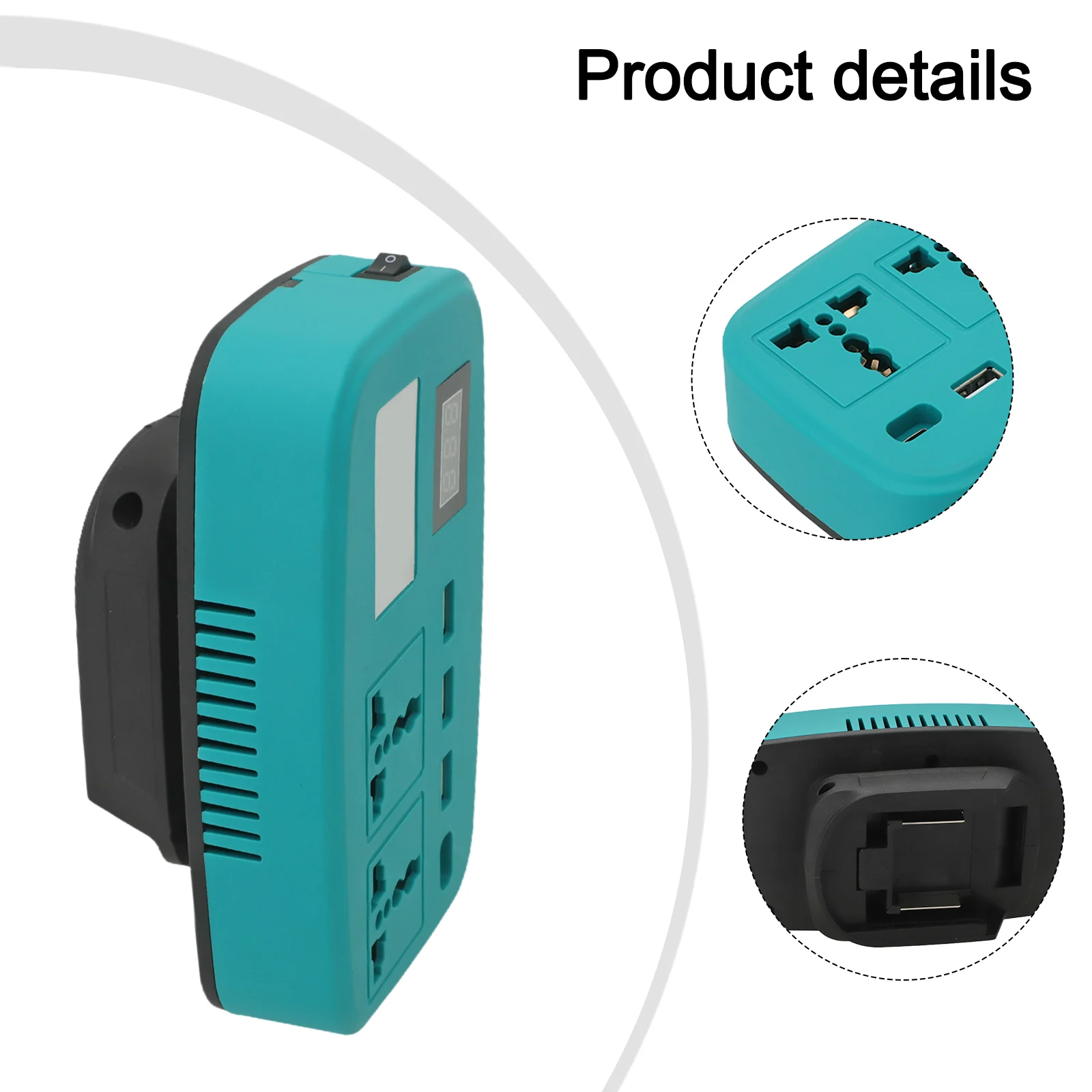 고속 충전 인버터 120W 전력 인버터 220V 출력 8 안전 보호 시스템 야외 사용을 위한 듀얼 모터 설계 220V 출력