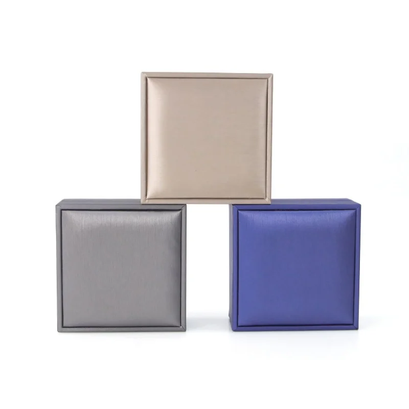 Ring box Brushed Leather Led Light Jewelry Box   Eardrops Stud Earrings Bracelet  Box Wholesale