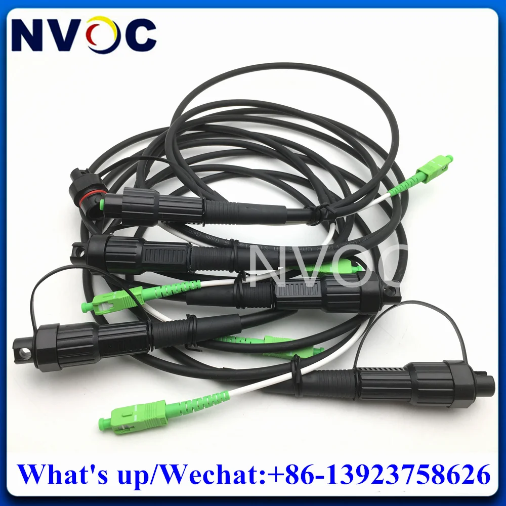 

10Pcs 3M IP67 Waterproof Mini SC Reinforced FTTA Patch Cord 5mm Black Hua Wei CORN ING SCAPC Fiber Optic Jumper Cable Connector