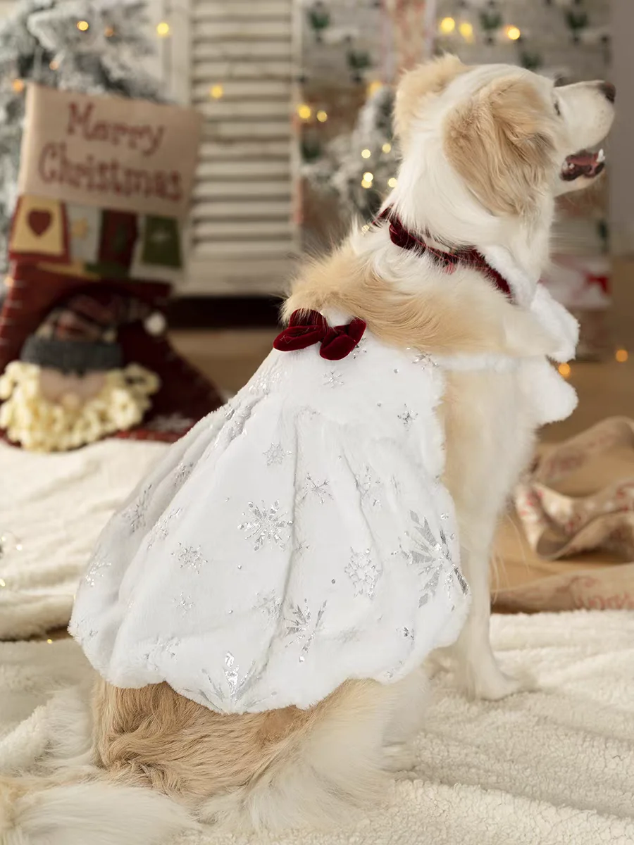 white christmas dresses Holiday Dog Harness Dress main image 1