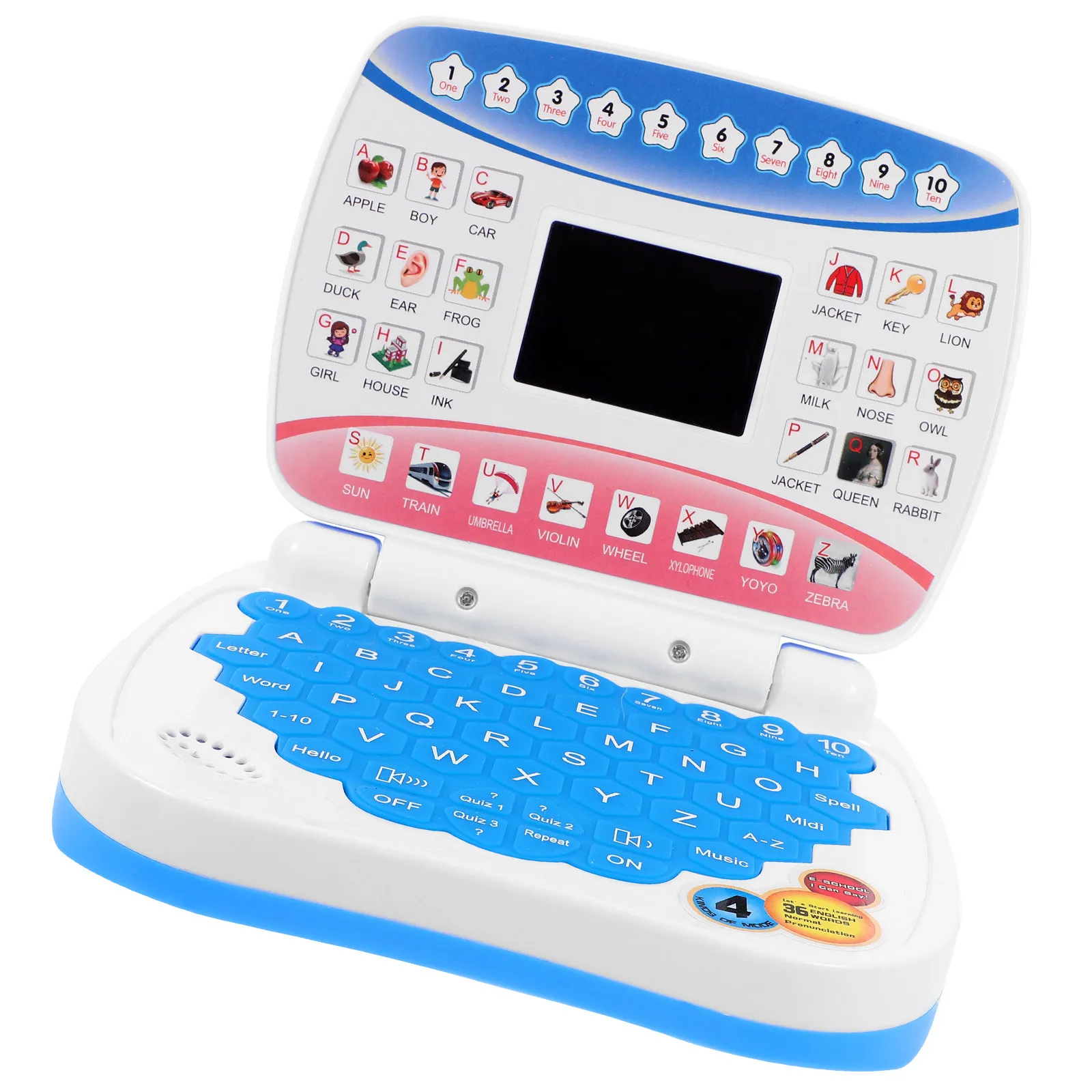 어린이를위한 LED 학습 기계 교육 엔터테인먼트 휴대용  선물 노트북 어린이 장난감 재미있는 어린이 장난감