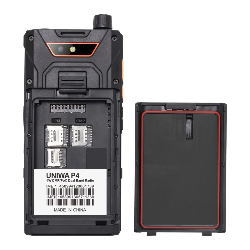 UNIWA P4 Smartphone 4W DMR Analog Walkie Talkie Android 9 MT6762 Octa Core Mobile Phone 4G 64G IP68 Waterproof Cellphone