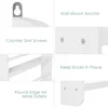 Kids Bookshelf, Wall Mount 4-Tier Book Shelf Organizer for Toys and Books, Toy Storage Bookshelf in Bedroom, Living Room 6