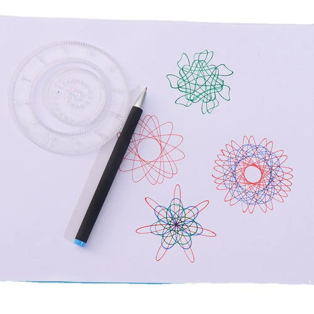 22pcs Hobbies 22pcs Learning Geometric Ruler Interlocking Gears Spirograph Drawing Toys Kids Toy