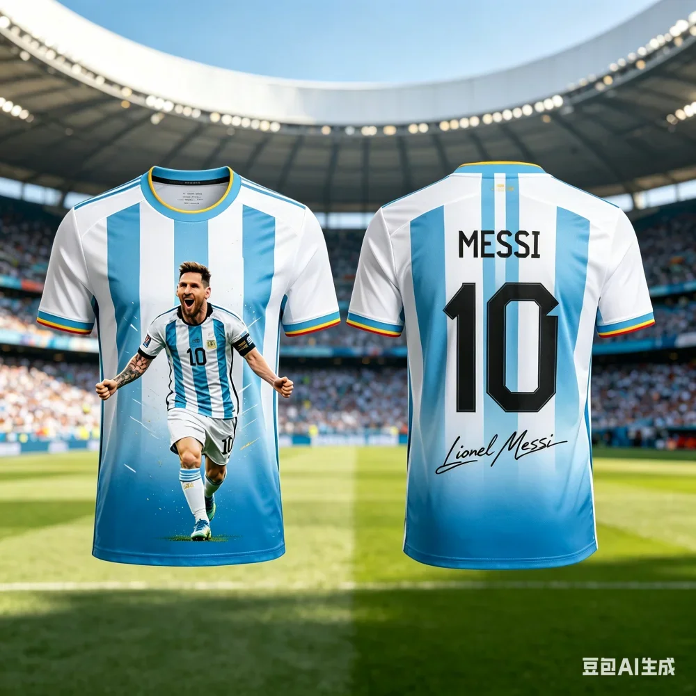 Messi Soccer Fan Edition Kids Jersey Quick Dry Breathable Football Shirt Comfortable Short Sleeve Training Wear For Youth