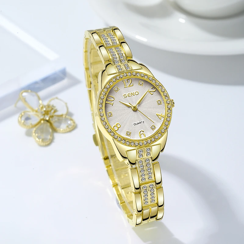 Seno Fashion Women's Watches Top Brands Luxury Elegant Waterproof Women