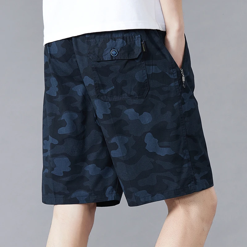 

Men Camouflage Short Pants Bermuda Shorts Baggy Plus Size Zipper Pocket Summer Hot Cotton Linen 6XL Hawaii Beach Swimsuit Shorts
