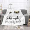 Closed Eyes Lashes Blanket Fleece Spring/Autumn Cartoon Beauty Eyelash Portable Soft Throw Blankets for Bedding Car Quilt 2