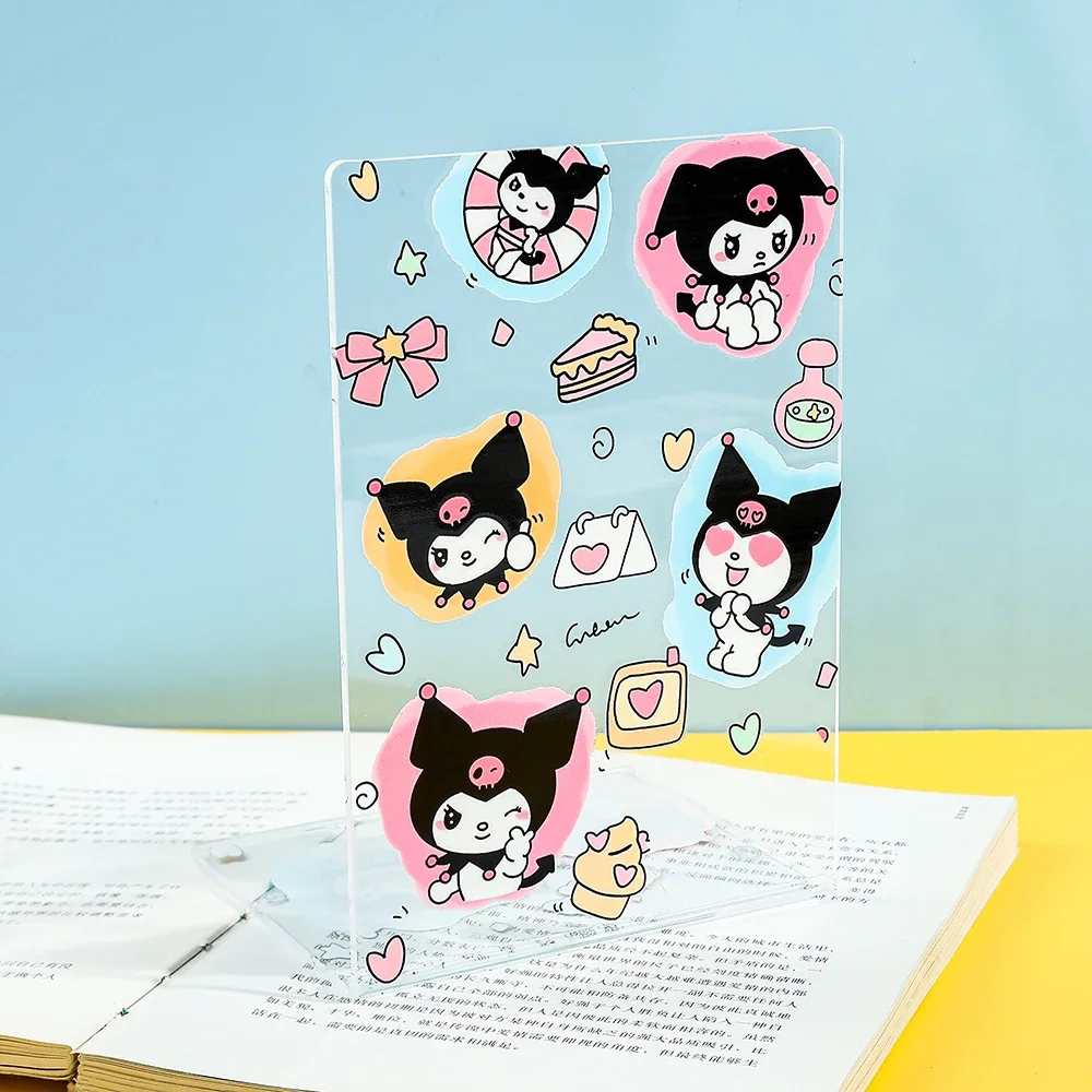 Cute Sanrio Kuromi Bookends Cartoon Anime Book Ends Book Support Office Table Desk Decorate Ornaments for Girls Boys Gifts
