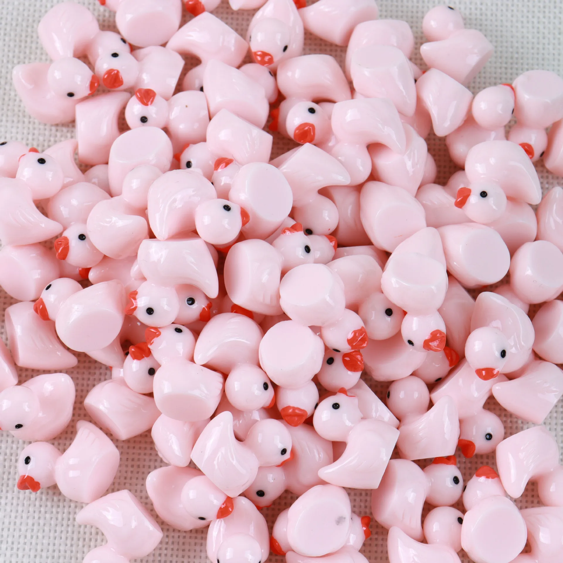 Resin Handicraft Ornaments 100 Miniature Resin Duck Crafts 6-Color Mixed Model Aquarium Garden Landscape Doll House Decoration Potting DIY Accessories