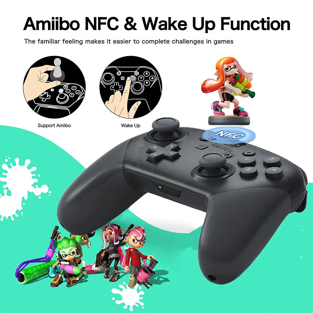 Gamepad Control For Nintendo Switch/lite/steam Game Console Wireless Bt  Gamepad Joystick Controller With Nfc And Wake Function - Gamepads -  AliExpress