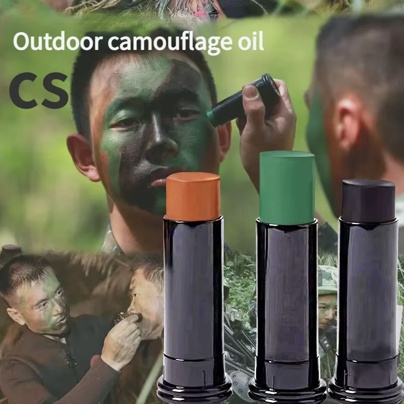 3 Colors Camo Face Paint Military Woodland Camouflage Cream Body Face Waterproof Paint Stick Outdoor Field Camouflage Oil Suit