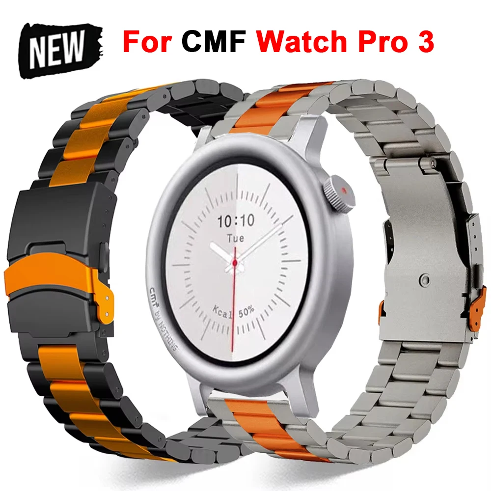 Stainless Steel Watchband Bracelet - Premium Metal Strap Accessory