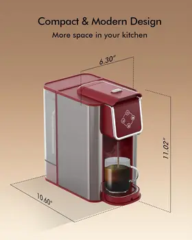 SIFENE Single Serve Coffee Machine, 3-in-1 Pod Coffee Maker for K-Pod Capsule, Ground Coffee, and Leaf Tea with 6-10 oz Cup Size 3