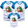 Cute Christmas Family Matching T-shirts Mom and Daughter Clothes Father and Kids Tees Cotton 2