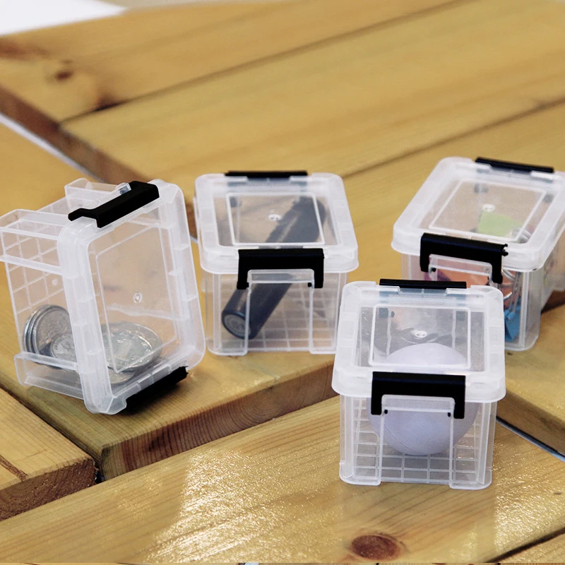 Household Goods Plastic Storage Box Transparent Mini Convenient Organizing Bin Durable Portable Mini Wear-resistant Storage Box