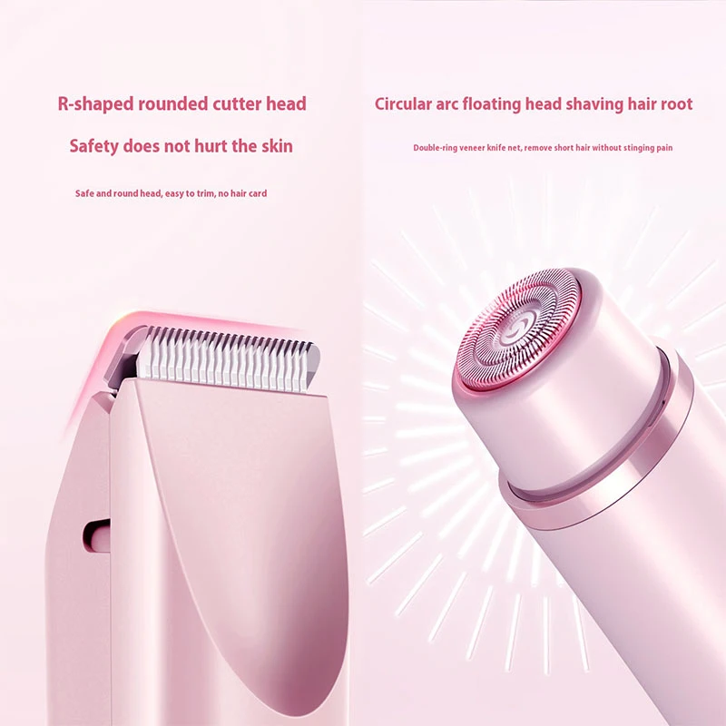 Double-headed Bikini Women's Hair Removal Tool, Women's Eyebrow Trimmer, USB Charging, Can Be Given as a Gift