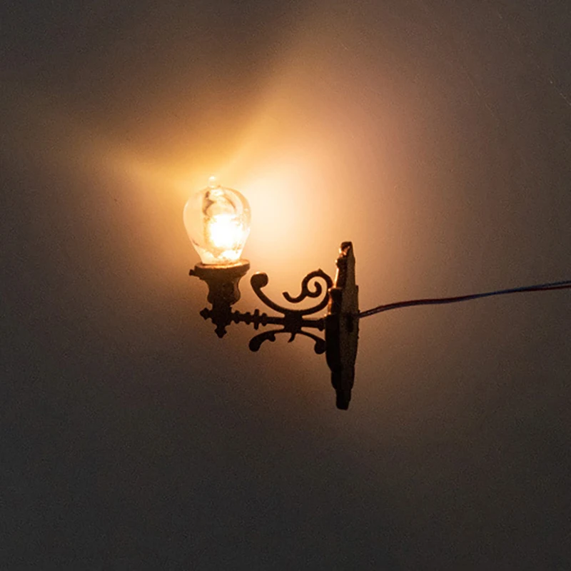 Miniature LED Dollhouse Desk and Wall Lamp