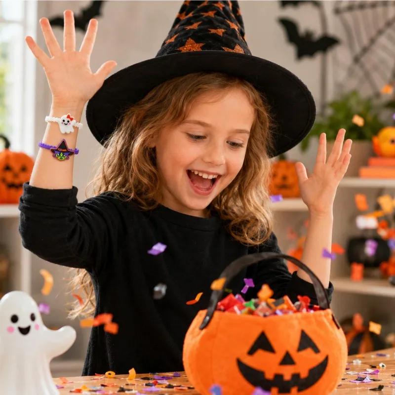 Halloween Cartoon Wristbands – Fun, Lightweight Bracelets for Parties and Daily Wear