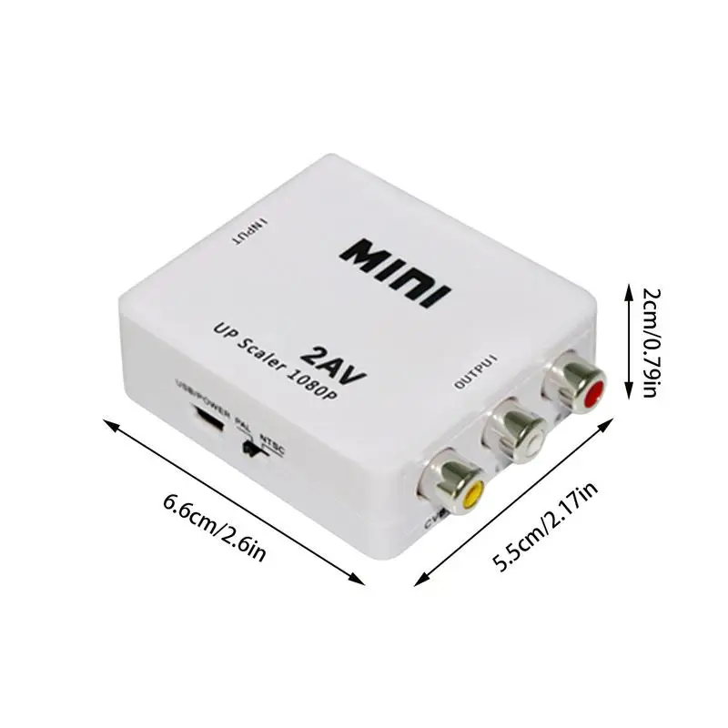 AV Adapter Video AV Audio Adapter Composite CVBS Capture Convert Connect Set-top Box To Old TV Supports PAL/NTSC
