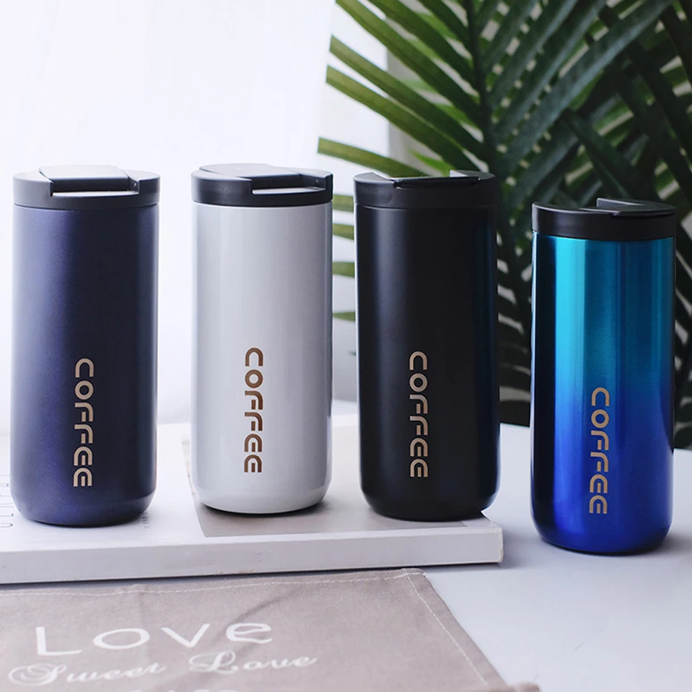 Coffee Thermos Mug 500ml Stainless Steel Milk Tea Multipurpose Leak-Proof Car Vacuum Flasks Gym Sport Water Bottle For Gifts |