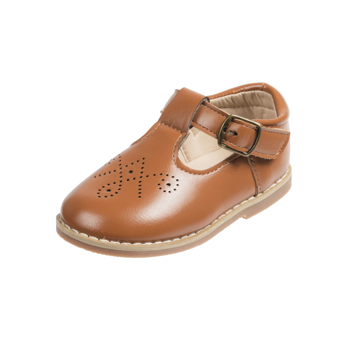 Neue Kinder Retro Leder Schuhe Kinder Mode Design Gummi Weiche Anti-Slip Flache Sohle Jugendliche Teenager Casual Wanderschuhe – Detail 8