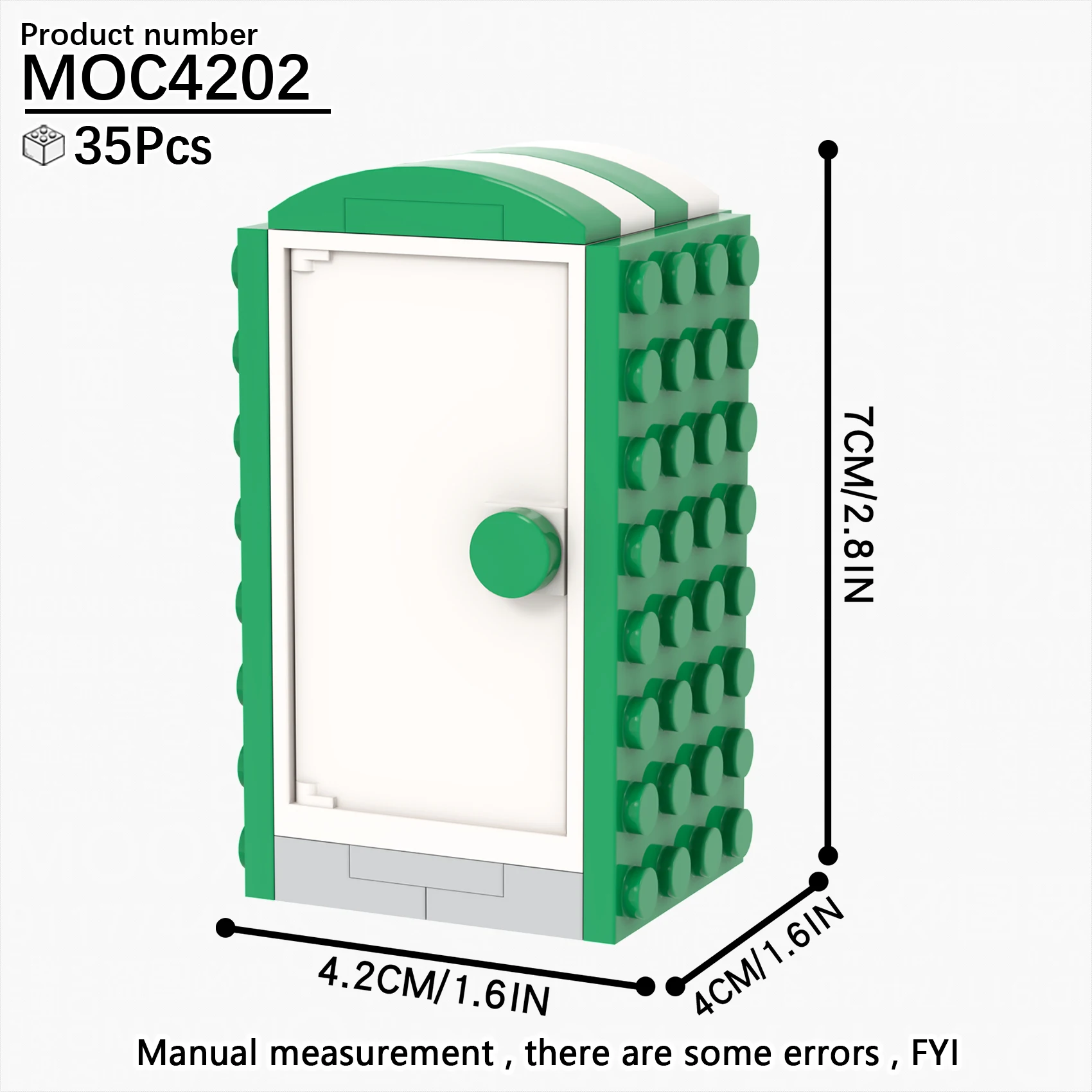 City Series Portable Toilet Street View Decoration DIY Building Blocks Set - 36 Pieces Educational Toy
