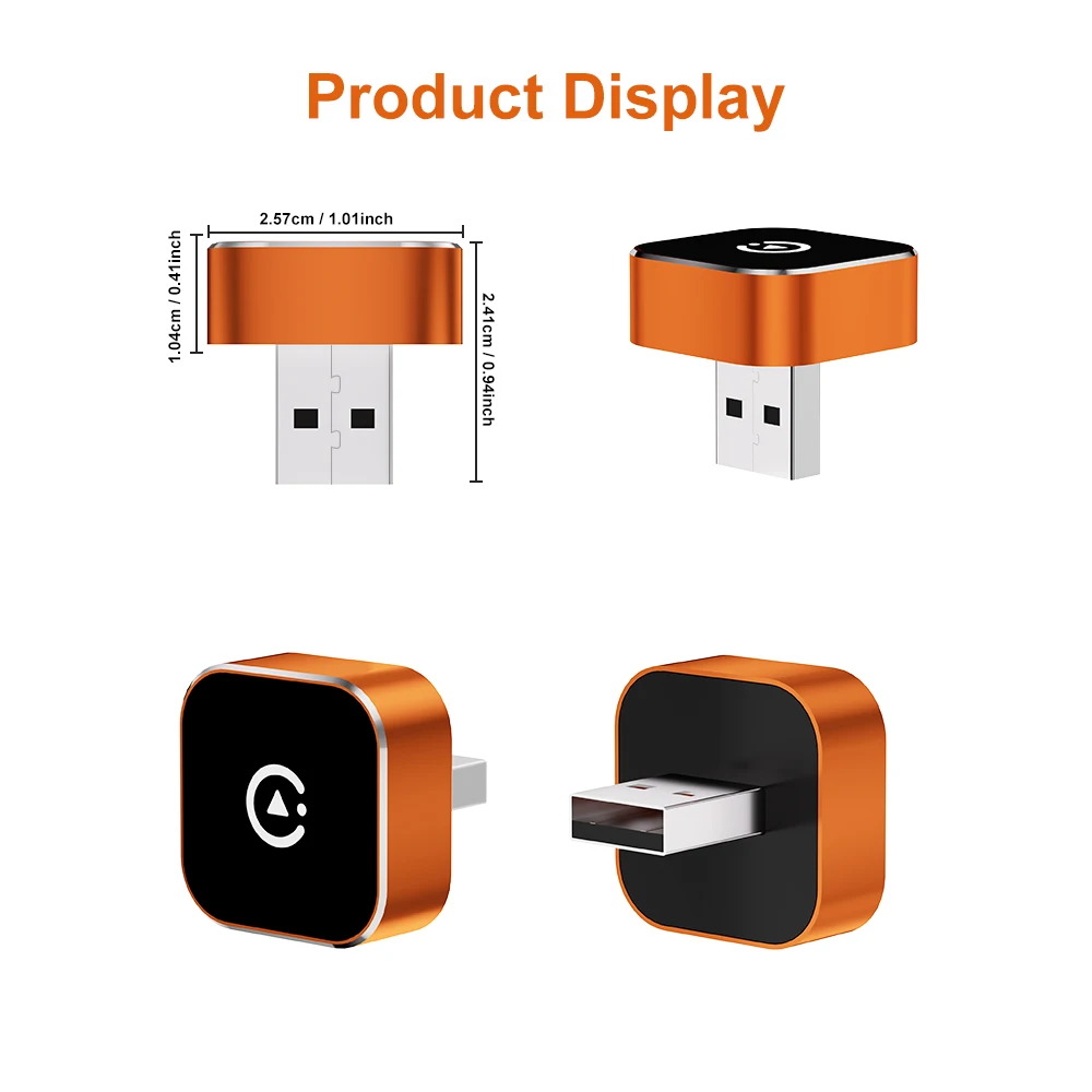 Universal Wireless CarPlay & Android Auto Adapter - 2-in-1 USB Dongle Plug & Play Car Accessory