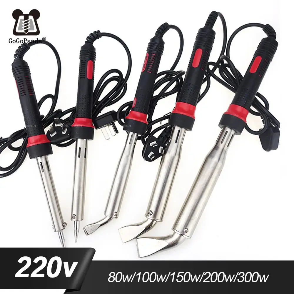 Electric Solder Iron High Power 220V External Heat Handtools Pen Type With Indicator Light 80-300W Safe