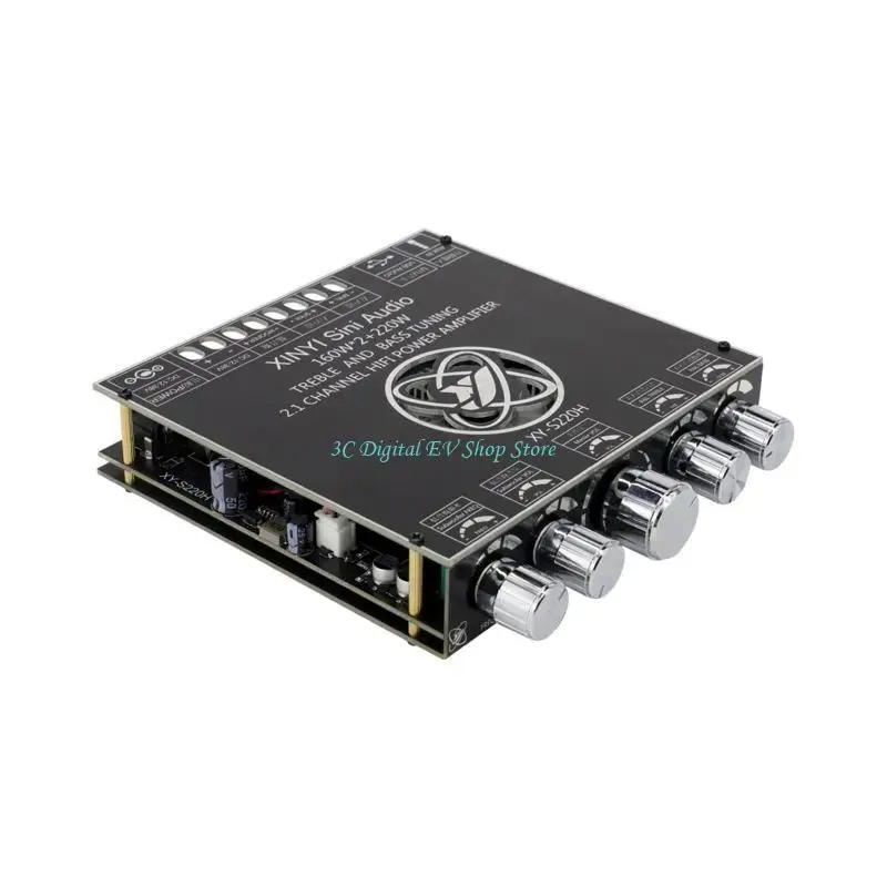 E74D Bluetooth-kompatibel Power Verstärker Bord mit Subwoofer 2,1 Kanal DIY – Detail 7