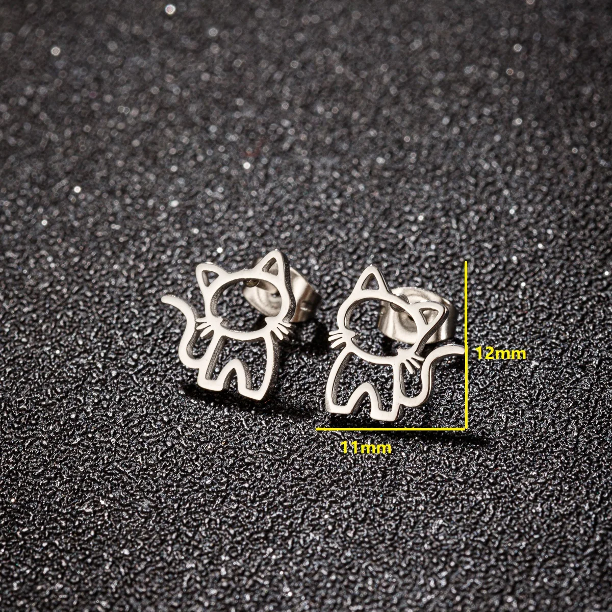 Winzige süße Dackel Hund Ohrstecker für Frauen schöne Haustier Tier Katze Piercing Ohr Edelstahl Original Modeschmuck – Detail 1
