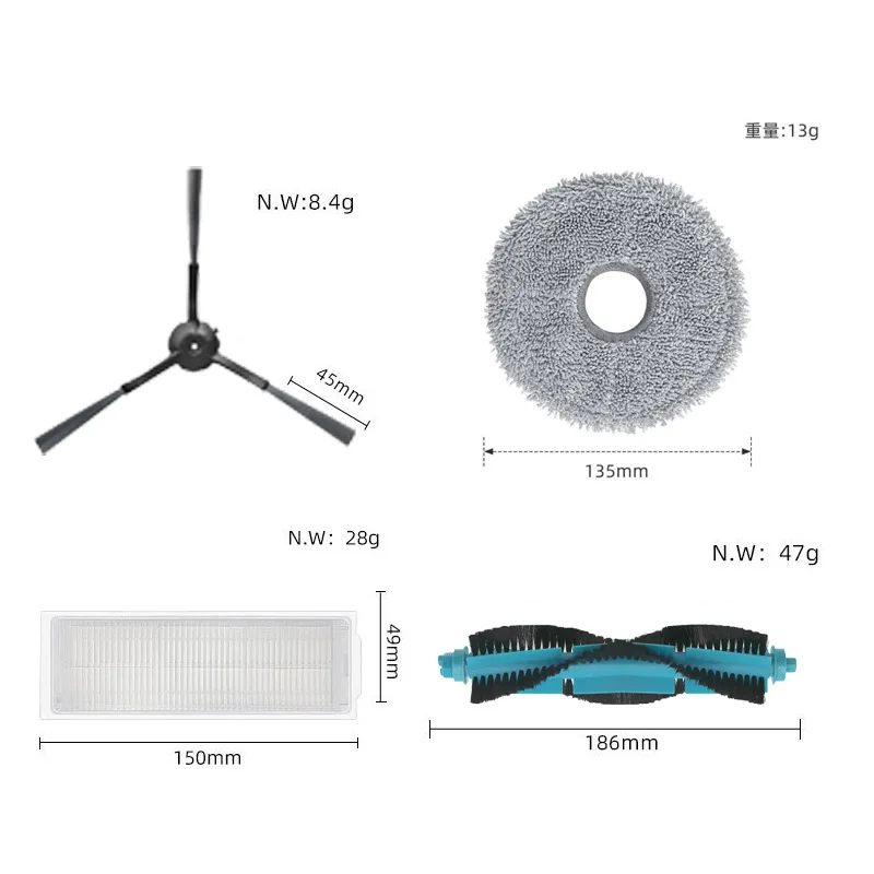 Compatible For Cecotec Conga 11090 Replacement Spare Parts Main Side Brush Hepa Filter Mop Dust Bag Accessories