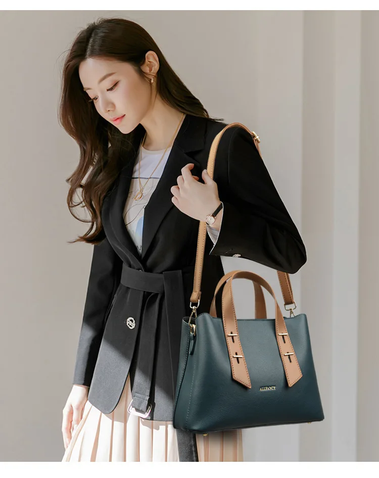Neue Ankunft Luxus Frauen Umhängetaschen PU Satchel Handtaschen für Frauen Schulter Tote Geldbörsen Griff Satchel Geldbörse – Detail 11