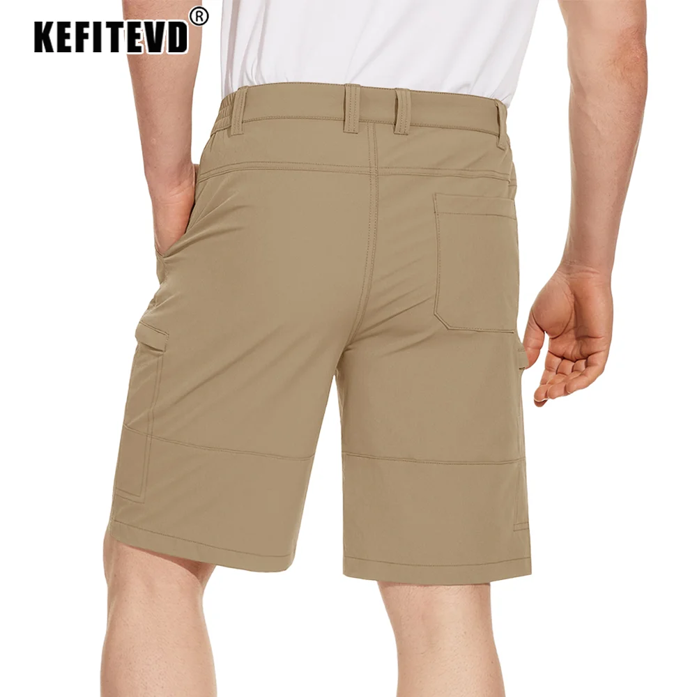 Men's Summer Hiking Cargo Shorts Quick Dry Breathable Multi-Pockets Lightweight Outdoor Sport Running Bottoms