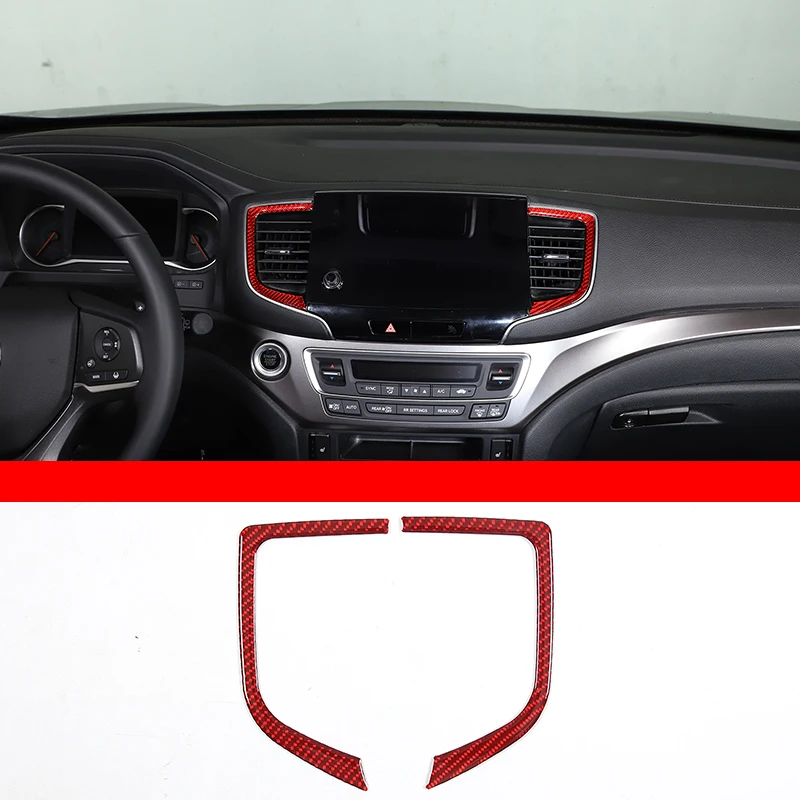 

Мягкая рамка из углеродного волокна для Honda Pilot 2015-2019, центральное управление, наклейка на воздуховыпускной отверстие, аксессуары для защиты интерьера