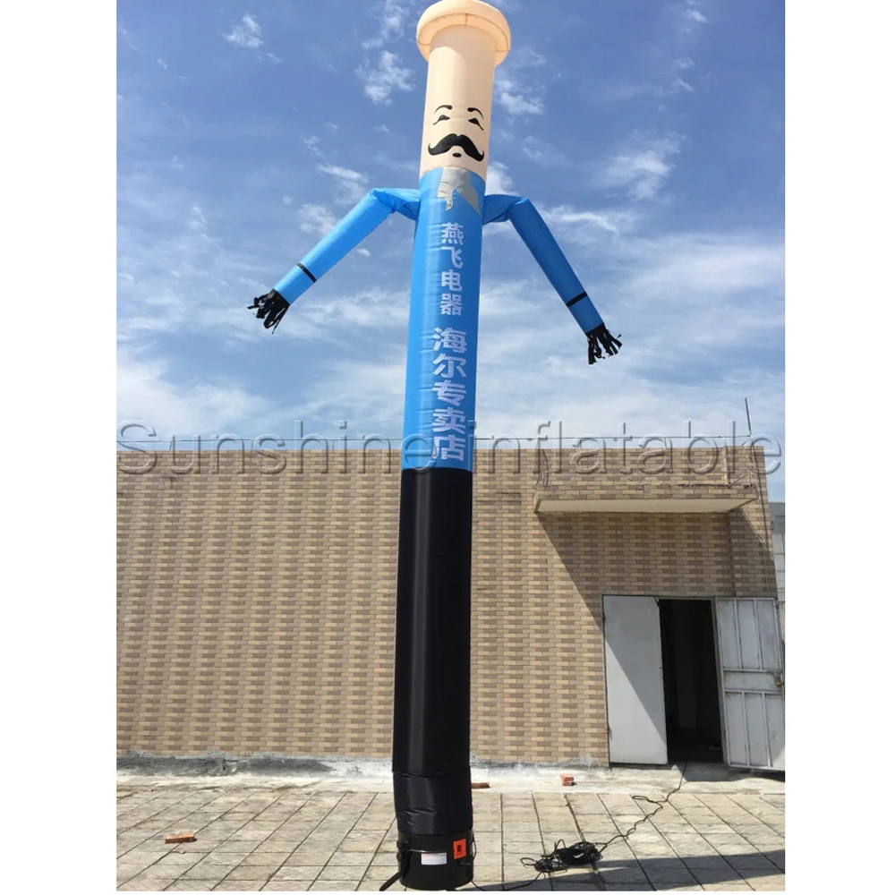 Logo Personalizzato Pubblicità Chef Gonfiabile Sky Air Dancer Dancing Man Single Tube Potente Ventilatore Incluso