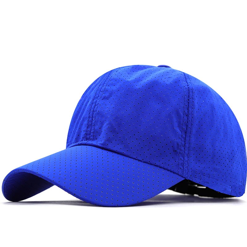 

New Men Women Summer Baseball Cap Quick Drying Hats Unisex Breathable Sport Pure Color Snapback Hat bone baseball hat