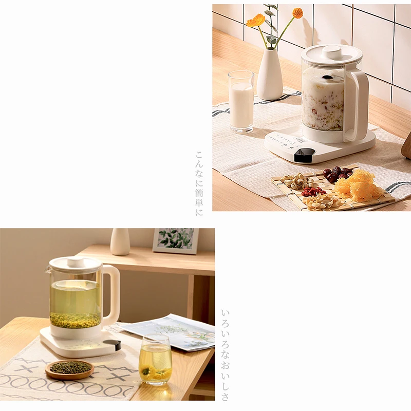 New 1.8L Boil Water Kettle Dessert Pot Timed High Quality Heat Resistant GlassTea Pot Teaware Kung Fu Tea Set Puer Pot 220V 5