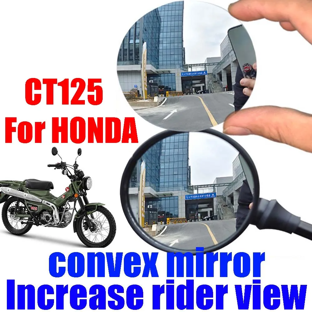 For HONDA CT125 CT 125 Trail Trail125 Hunter Accessories Convex Mirror Increase Rearview Mirrors Side Mirror View Vision Lens